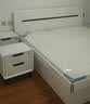 全友家居现代简约单人板式床北欧风卧室家具1.8*2米双人大床成人婚床 床+床头柜*2+105001床垫 1.8*2m 实拍图