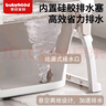 世纪宝贝（babyhood）儿童泡澡桶 婴儿洗澡盆 宝宝折叠浴桶泡澡神器 赠浴凳329奶咖色 实拍图
