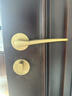 名门 静音门锁室内卧室分体静音锁黑色房门把手实木门锁家用美式锁具 静音雅致金锁+门吸+4寸子母3片 右开 实拍图