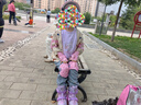 迪士尼（Disney）轮滑鞋儿童闪光初学溜冰鞋女童可调旱冰直排滑轮鞋 冰雪奇缘粉色M 实拍图