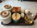 苏氏陶瓷（SUSHI CERAMICS）茶叶罐经典亚光铁锈茶具配件（蓝） 实拍图
