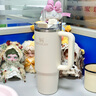 STANLEY巨无霸吸管杯水杯保温杯大容量办公车载不锈钢杯子887ML-米白色 实拍图