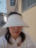 【京东物流】防晒帽子女夏季遮阳帽户外防紫外线空顶帽沙滩太阳帽 米色 实拍图