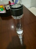 【京东物流】高硼硅双层玻璃杯大容量泡茶杯耐高温加厚水杯茶杯 隐形提环银色玻璃杯 300ml 1只 实拍图