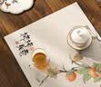 自赏新中式禅意茶水垫台面吸水沥水垫隔热布高级感茶桌垫布茶杯垫餐具 候墨持柿硅藻泥软垫 50*80cm【环保无味】 实拍图