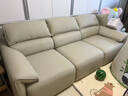班派（banpai）政府补贴零靠墙大象耳朵真皮电动功能沙发床头层牛皮沙发意式极简 2.8米三人位【无线遥控电动】 舒享版：环保真皮+硅胶棉+4CM紫罗兰 实拍图