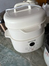 九阳（Joyoung）电炖盅 电炖锅 隔水炖煮 家用煮粥煲汤锅燕窝炖盅4.5L白瓷内胆炖汤锅上蒸下炖DG25G-GD188 实拍图