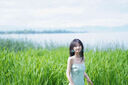 瑜尚臻品吊带连衣裙女夏季海边度假风无袖甜美网纱拼接提花收腰a字裙长裙 【绿色】L 实拍图