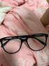 LOHO新2024猫眼眼镜女近视防蓝光显瘦镜架素颜镜框可配度数YX8063黑 实拍图