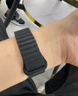 MSSM适用苹果手表表带applewatch磁吸硅胶表带ultra2/S10/9/8/7/SE液态硅胶·可可配黑-49/46/45/44MM 实拍图