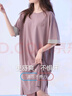 轩靓（XULEN）睡衣女莫代尔棉凉感短袖女连衣裙大码家居服 62573雾紫 2XL  实拍图