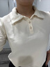 betu百图女装翻领polo衫短袖T恤女2204T12 杏色 L 实拍图