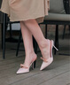 CHARLES&KEITH缎面蝴蝶结尖头高跟凉鞋女CK1-60361556 Light Pink浅粉色 39 实拍图
