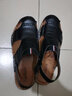 威登羊夏季包头凉鞋男士手工沙滩鞋牛皮户外洞洞鞋透气休闲凉拖鞋镂空涉水溯溪鞋子 1802黑色  42 实拍图