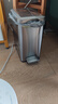 家华不锈钢垃圾桶6L砂钢银卫生间夹缝脚踏带盖客厅厨房轻奢家用6677 实拍图