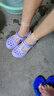 漂步洞洞鞋女凉鞋厚底花园凉拖鞋平底防滑孕妇户外涉水包头休闲沙滩鞋 紫色 39 实拍图