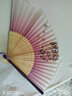 臻臻上品扇子女古风丝绸折扇中式古装汉服舞蹈扇折叠扇中国特色礼品送老外 BR花间蝶舞C【紫色】 实拍图