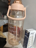 希乐水杯男女户外健身运动吸管杯夏季网红水杯子tritan材质2.0L灰色 实拍图