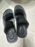 意尔康王子断码凉鞋男士真皮2025新款潮夏季休闲防滑两用沙滩拖鞋外穿皮凉鞋 黑色 42 实拍图