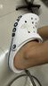 crocs卡骆驰洞洞鞋贝雅卡骆班轻便耐磨一脚蹬休闲鞋|205089 白/深蓝-126 40 (250mm) 实拍图