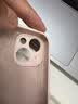 适用原装苹果15promax手机壳液态硅胶iphone14promax新款男女13 精孔*粉白色 iPhone 13 实拍图