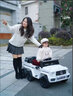 母婴蓓奔驰大g儿童电动车宝宝四轮遥控汽车可坐大人亲子小孩双人玩具车 黑色四驱+超威12V7电瓶+双油门 实拍图