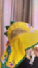 Kocotree儿童防晒帽夏宝宝遮阳帽男童女童渔夫太阳帽子防紫外线大帽檐 IP卡通小恐龙(立体版) S码：头围48-50CM，6个月-2岁 实拍图