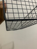 坤奉宿舍墙上免打孔置物架零食化妆品收纳架多功能储物床头壁挂式篮子 黑色-特小号【简约款】 实拍图