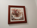 梓朗客厅挂画办公室装饰画正方形山水字画玄关壁画泰山日出靠山图墙画 N-旭日东升 40*40CM 加厚柚木色实木框 实拍图