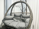紫叶（ziye）双人吊篮吊椅室内阳台摇篮椅懒人摇椅藤椅双杆吊兰椅秋千 实拍图