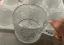青苹果无铅玻璃茶杯加厚雕花把杯水杯饮料杯高颜值复古雕花杯六只 实拍图