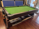 SZX成人标准4合1游戏桌 家庭商用台球乒乓球冰球黑8式室内球厅娱乐桌 7尺4合1-213*111*81cm-棕桌+绿布 实拍图