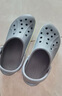 卡骆驰crocs洞洞鞋贝雅卡骆班轻便耐磨一脚蹬休闲鞋|205089 石板灰/青柠绿-0GX 41 /42(260mm) 实拍图
