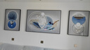Sixpoetry 客厅装饰画现代简约沙发背景墙壁画轻奢三联晶瓷画大气高档挂画 富羽纳祥（铝合金外框） 镶钻画左右60*80+中间120*80亮面 实拍图