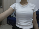 森马（Semir）短袖t恤女短款修身圆领内搭26夏凉感收腰V领上衣辣妹109326100003 实拍图