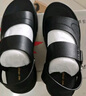 红蜻蜓沙滩鞋夏季户外休闲透气凉鞋男爸爸鞋男士皮凉鞋WTT24122 黑色 42 实拍图