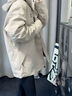 骆驼（CAMEL）户外冲锋衣三合一可拆防水登山服3514浅卡其,男女款L 实拍图