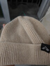 拓路者美利奴羊毛帽男冬季防寒帽子雪地帽护耳针织毛线帽女登山户外防风 浅杏色 实拍图