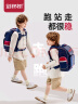 剑桥树书包小学生男孩1-4年级儿童减负护脊大容量双肩包 学院风藏青红 实拍图