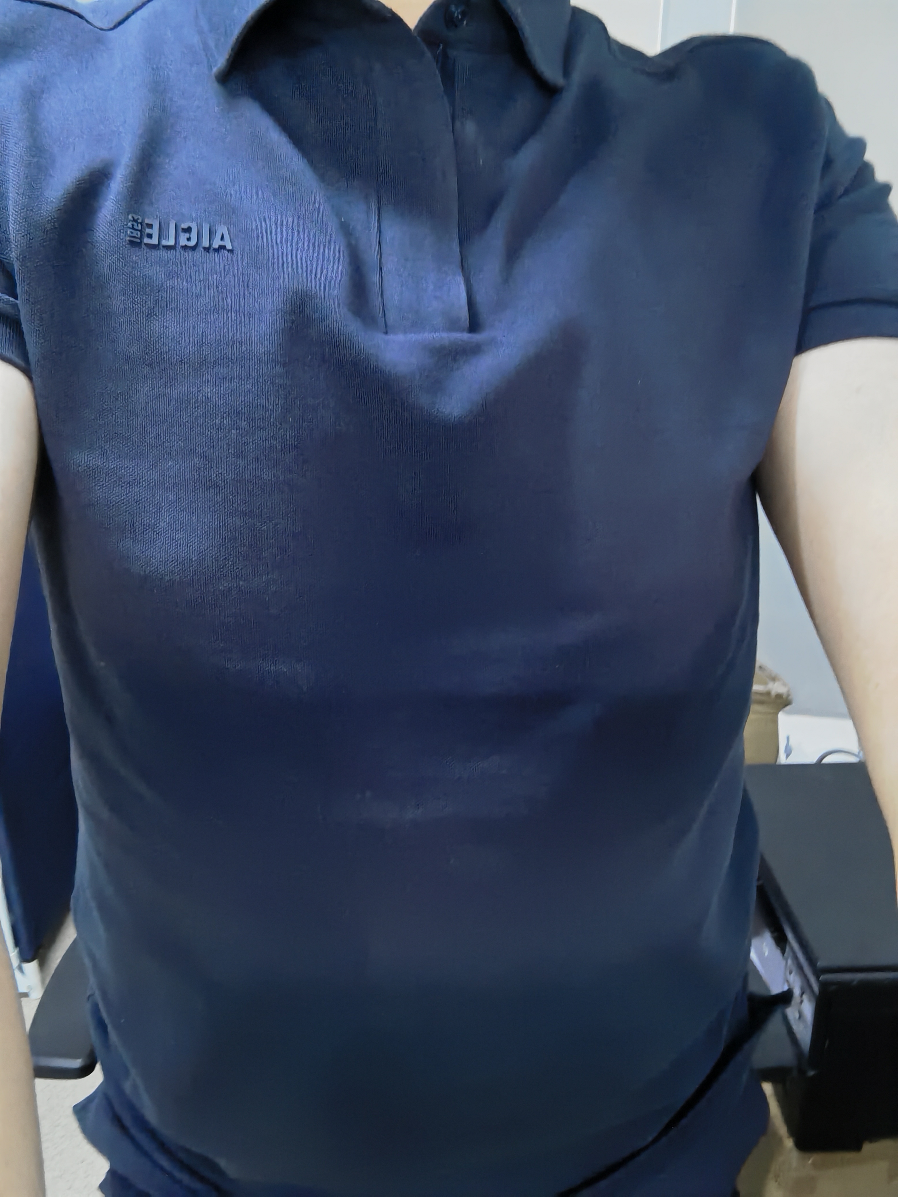 AIGLE艾高轻奢短袖T恤春夏经典款速干吸湿COOLMAXpolo衫上衣男 帝国深蓝 AW602 M (175/92A) 实拍图