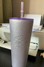 星巴克（Starbucks）杯子花园舞曲系列  桌面水杯大容量便携不锈钢杯男女士送礼礼物 紫色款不锈钢吸管杯820ml 实拍图