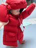 保姆鹅儿童羽绒服中长款加厚防寒外套宝宝中大童保暖冬装[NM2438] 中国红 110 实拍图