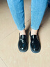卓诗尼乐福鞋女鞋厚底春季英伦风百搭单鞋一脚蹬小皮鞋 黑色 38 实拍图