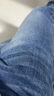 马克华菲牛仔裤男春夏季水洗耐磨男士刺绣休闲直筒裤子男 中蓝四季款 L  实拍图