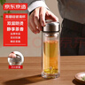 京东京造双层加厚玻璃杯 无铅高硼硅带茶隔水杯304茶隔泡茶杯男士360mL 实拍图
