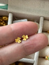 周六福小金花足金999黄金耳钉女生日礼物计价AC090379  一对 约0.67g 实拍图