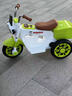 巴布豆（BOBDOG）儿童电动车3-6岁儿童摩托车可坐大人宝宝儿童三轮遥控车玩具 黑绿【单驱】加宽车轮+长续航+灯光音乐 实拍图