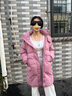 （反季清货）2025冬季新款宽松小个子羽绒服女韩版连帽外套 粉色 M 实拍图