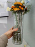 漫生活玻璃花瓶插花水养透明插花瓶百搭冰川纹水养轻奢水培植物摆件24cm 实拍图