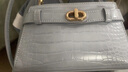 CHARLES&KEITH鳄鱼纹凯莉包手提斜挎婚包包女包生日礼物CK2-50270880-1 Black黑色 S 实拍图